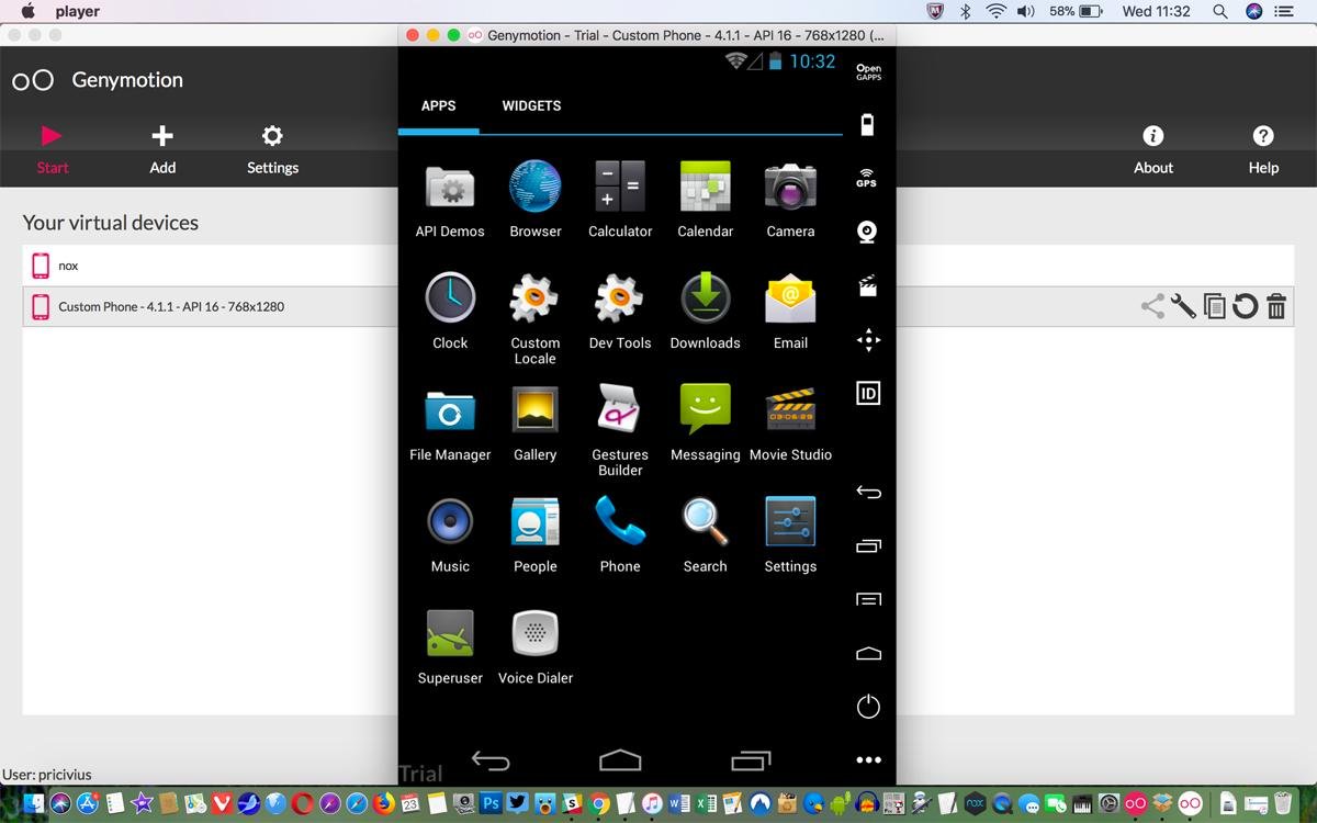 Mac os x emulator for android phone